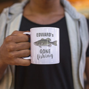 Mug Gone Fishing Basse Poisson Moderne Pêcheur Cute