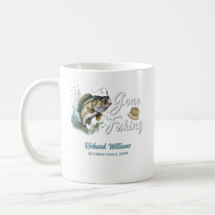 Mug Gone Fishing Big Fish Retraité Pêcheur Cadeau