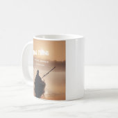 Mug Gone Fishing Sunrise Retraité Pêcheur Cadeau (Devant gauche)