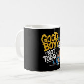 Mug Good Boy Not Today Funny Cat Illustration (Devant gauche)
