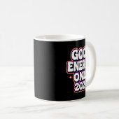 Mug Good Energy Only 2026 Retro Bubble Letter Design (Devant droit)