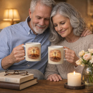 Mug Good Friday Three Crosses Sunset