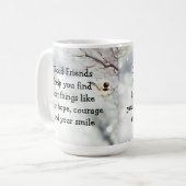 Mug Good Friends Friendship Citation mignonne Oiseau A (Devant gauche)