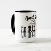 Mug Good Life est une attitude noire et blanche (Devant gauche)