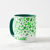 Mug Good Luck Four Leaf Clover Shamrocks Personalized (Devant gauche)