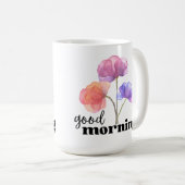 Mug Good Morning (avec fleurs) (Devant droit)