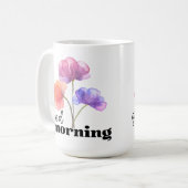 Mug Good Morning (avec fleurs) (Devant gauche)
