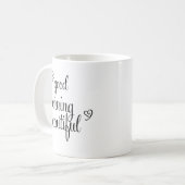 Mug Good Morning Belle typographie avec coeur (Devant gauche)
