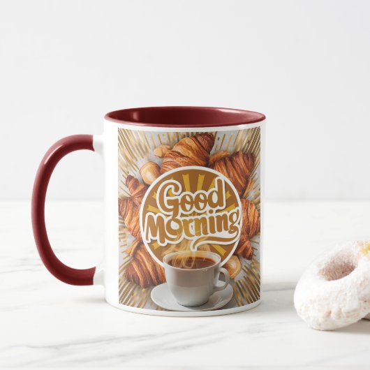 Mug Good Morning Coffee Art #1 (Avec donut)