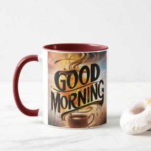 Mug Good Morning Coffee Art #3