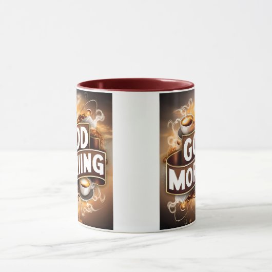 Mug Good Morning Coffee Art #4 (Centre)