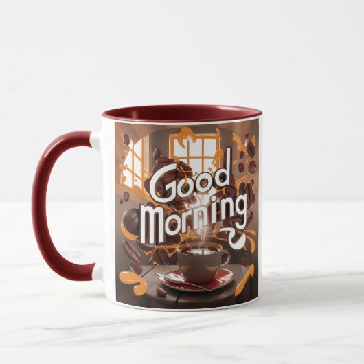 Mug Good Morning Coffee Art #6 (Gauche)