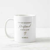 Mug Good Morning Husband Personalized Romantic Gift (Gauche)