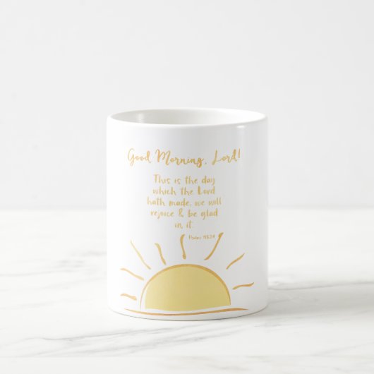 Mug Good Morning Lord avec Psalms Bible Verse (Centre)