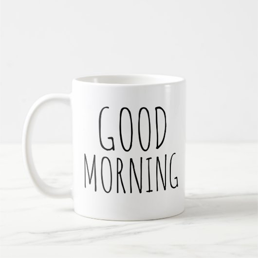 Mug Good Morning Noir et Blanc (Gauche)