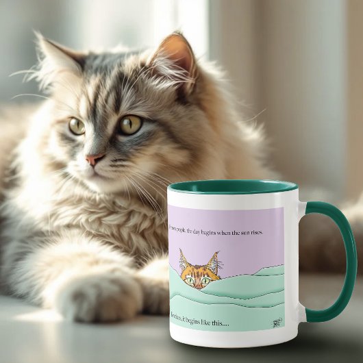 Mug Good Morning Orange Cat Funny