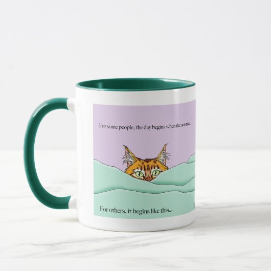 Mug Good Morning Orange Cat Funny (Gauche)