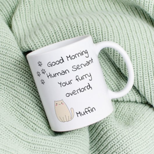 Mug Good Morning Serviteur humain du chat