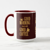 Mug Good morning starts with good coffee (Gauche)