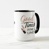 Mug Good Times, Fine Lines (Makeup) | Halloween Gifts (Devant droit)