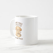 Mug Good Vibes & Café - Artwor numérique de marionnett (Devant gauche)