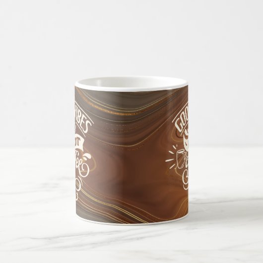 Mug Good Vibes Café Chaud Main Lettré Agate Frotté (Centre)