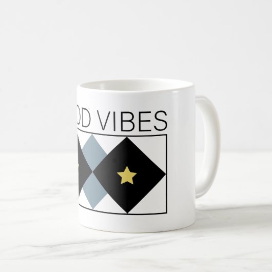 Mug Good Vibes design simple et impactable (Devant droit)