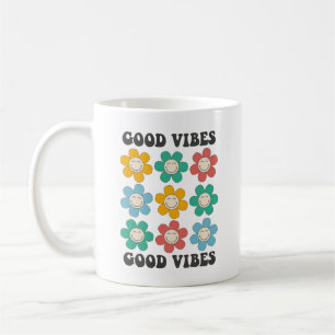 Mug Good Vibes Fleurs marguerites colorées