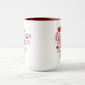 Mug Good Vibes Only Red Heart Positive Quote Classic  (Centre)