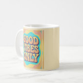 Mug Good vibes only retro groovy style (Devant gauche)