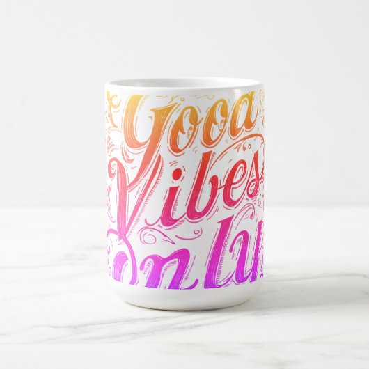 Mug Good Vibes Only Script Badge (Centre)