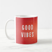 Mug Good Vibes orange/rouge joyeux (Gauche)