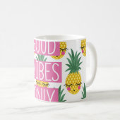 Mug Good Vibes Pineapples Motif d'été (Devant droit)