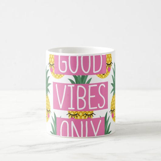 Mug Good Vibes Pineapples Motif d'été (Centre)