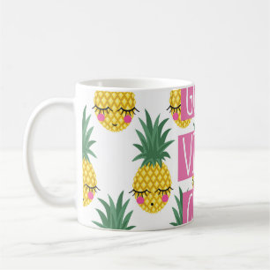 Mug Good Vibes Pineapples Motif d'été