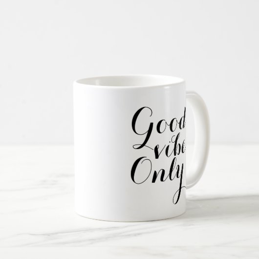 Mug Good Vibes, seule une motivation inspirante (Devant droit)