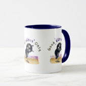 Mug Good Vibes seulement avec Chouette curieuse (Devant droit)