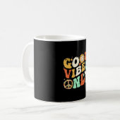 Mug GOOD VIBES SEULEMENT LA PAIX AMOUR 60s les années (Devant gauche)