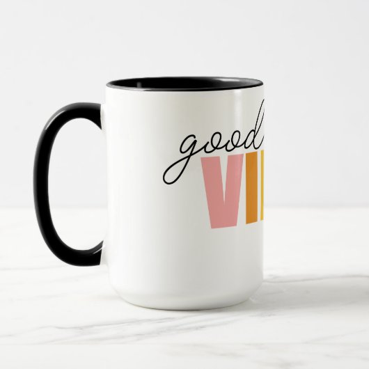 Mug Good Vibes seulement Rainbow Heart (Gauche)