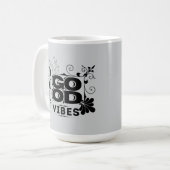 Mug Good Vibes uniquement - Typographie motivationnell (Devant gauche)