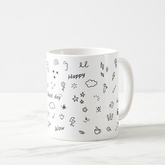 Mug Gooday mignon doodle (Devant droit)