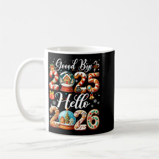 Mug Goodbye 2025 Hello 2026 Happy New Year's Eve Chris (Gauche)
