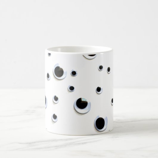 Mug Googly Eyes Noir et Blanc Points tendance mignonne (Centre)