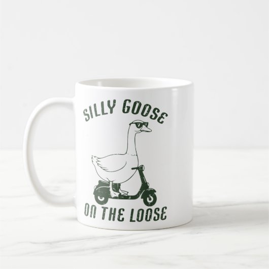 Mug Goose Silly On The Loose Scooter Funny Animal Men (Gauche)