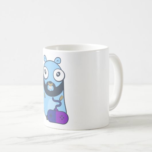Mug Gopher. Golang (Devant droit)