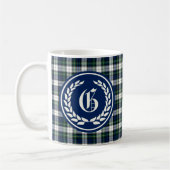 Mug Gordon Clan Robe Formelle Tartan Monogramme (Gauche)