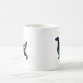 Mug Gordon Setter Chien Noir Aquarelle Silhouette (Centre)