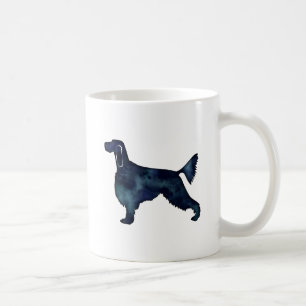 Mug Gordon Setter Chien Noir Aquarelle Silhouette