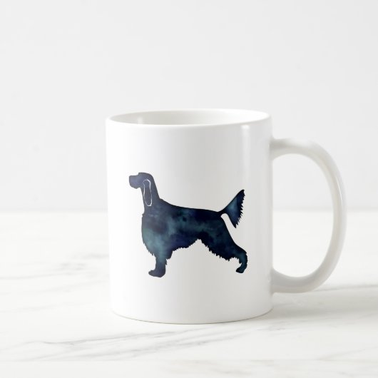Mug Gordon Setter Chien Noir Aquarelle Silhouette (Droite)