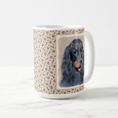 Mug Gordon Setter Peinture - Joli art original chien (Devant droit)